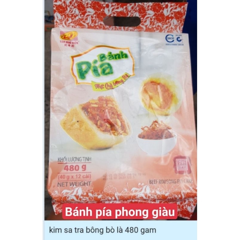 Bánh pía kim sa nhân trứng chảy tân huê viên đủ vị