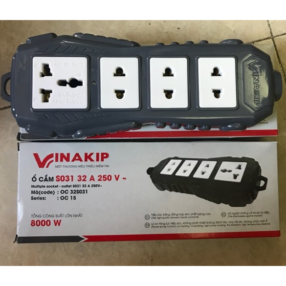 Ổ cắm không dây vinakip S031 32A - siêu chịu tải 8000W - Bảo Hành 1 Năm