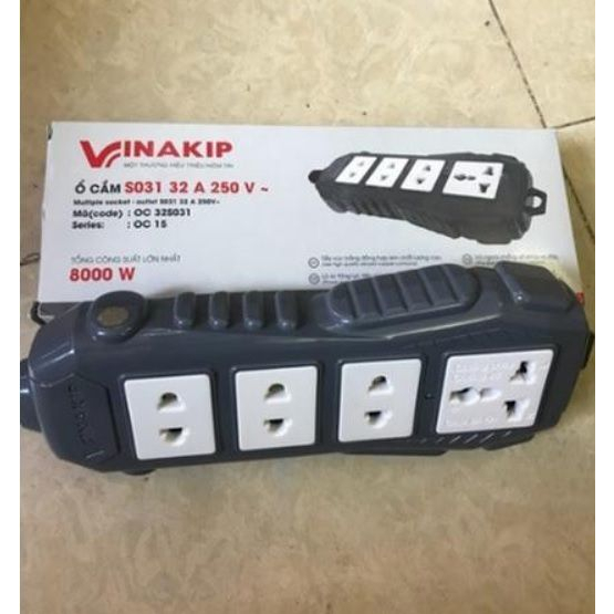 Ổ cắm không dây vinakip S031 32A - siêu chịu tải 8000W - Bảo Hành 1 Năm