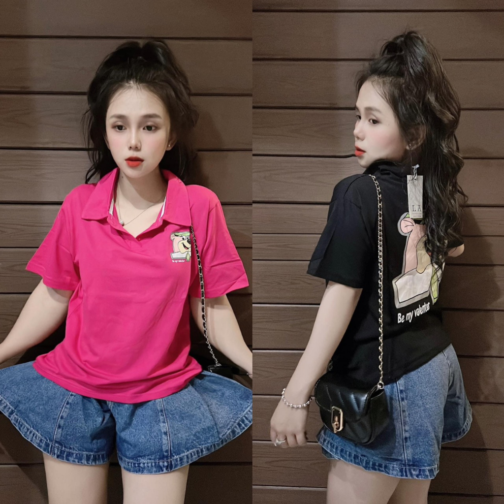 Áo thun Pô Lô cotton Thái tay lỡ dáng vừa ( Pô Lô Thái Hình )