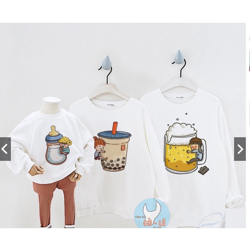 Áo nỉ sweater gia đình-áo nỉ gia đình 3/4/5 người- áo gia đình mùa đông giá sĩ