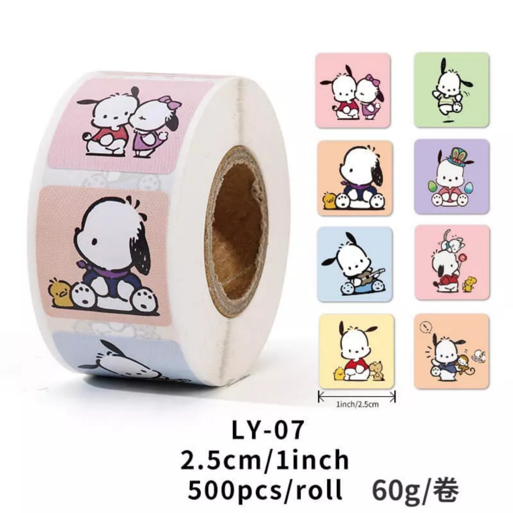 Sticker Thankyou 1K  thỏ ngọc dể thương , gấu vuông cute