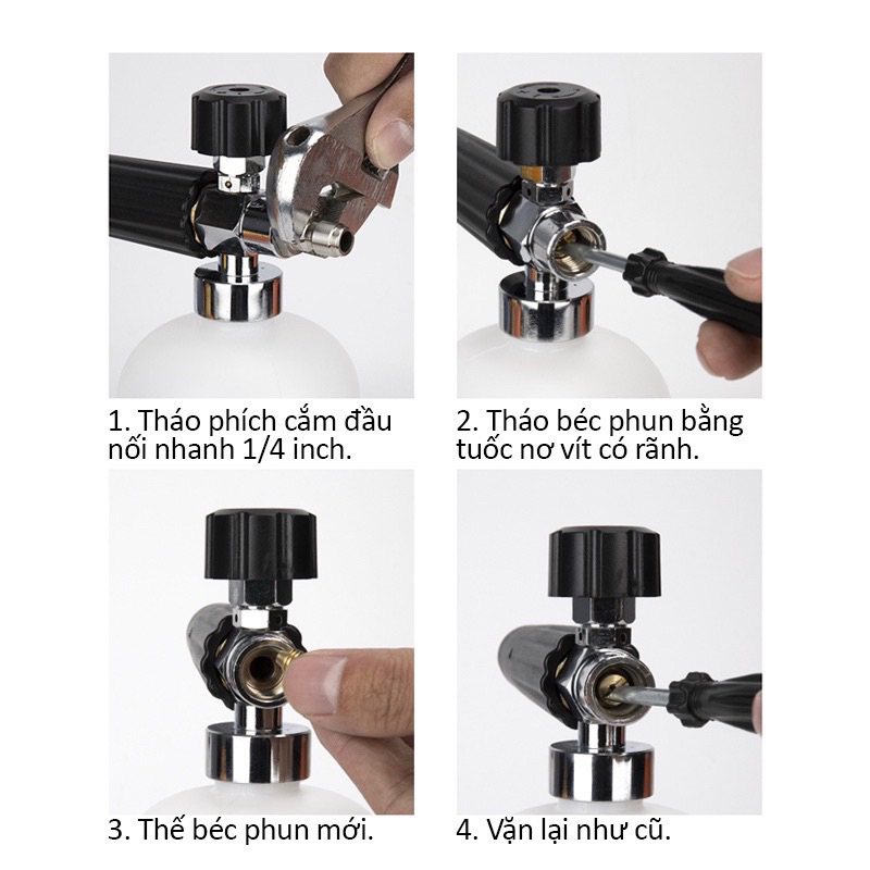 Đầu Phun Bọt Tuyết,Tâm Phun Cho Bình Bọt Tuyết Chuyên Dụng Bằng Đồng Thau