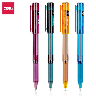 Bút bi gel Deli Nu sign nắp cài mực đen Deli - ngòi 0,5 mm - dùng văn phòng - Xanh dương/Xanh lá/Cam/Hồng - 1bút NS558