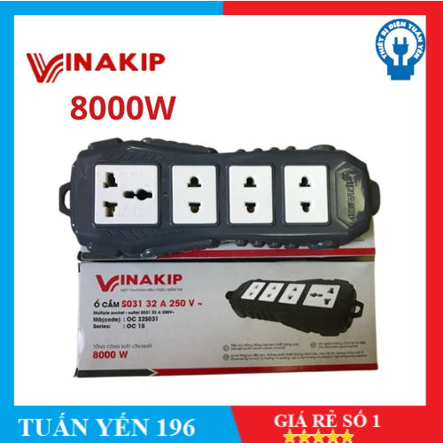 Ổ cắm không dây vinakip S031 32A - siêu chịu tải 8000W - Bảo Hành 1 Năm