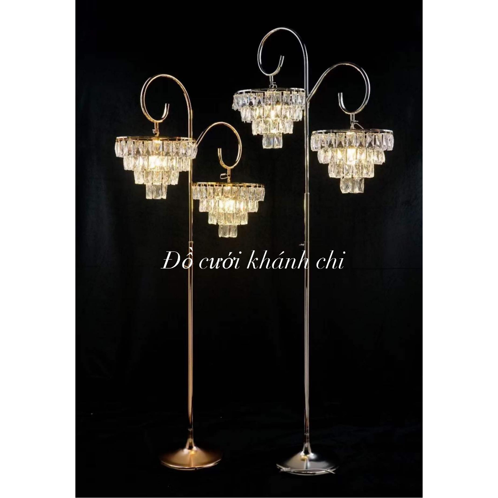 Đèn dẫn lối đèn sân khấu 2 chùm đá phale trang trí cổng cưới đám cưới nhà hàng khách sạn decor bàn gia tiên