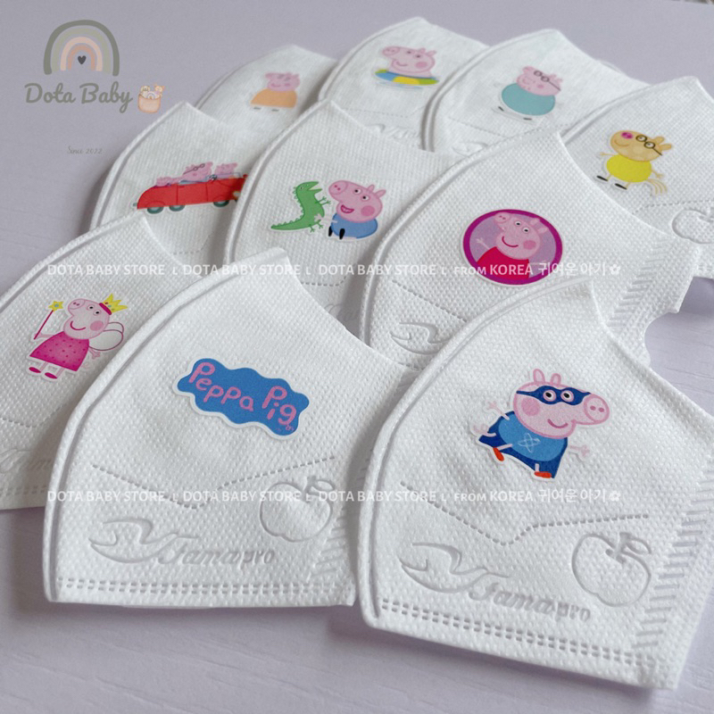 Khẩu Trang Trẻ Em Cao Cấp In Hình Baby Shark/Pinkfong Cho Bé Từ 0 - 12 Tuổi
