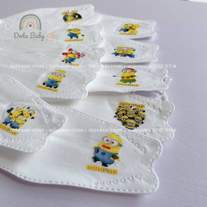 Khẩu Trang Trẻ Em Cao Cấp In Hình Baby Shark/Pinkfong Cho Bé Từ 0 - 12 Tuổi