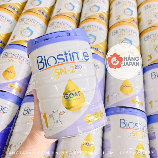 Sữa Dê Biostime Sn-2 Bio Plus Ultra Goat số 1, 2, 3 hộp 800g Chính Hãng