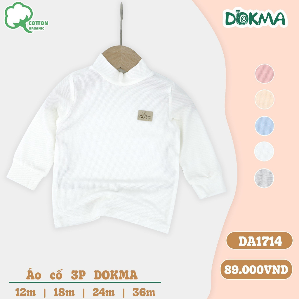 DA1714 - DA1163 Áo giữ nhiệt cổ 3P bé gái dài tay bamboo - cotton Dokma
