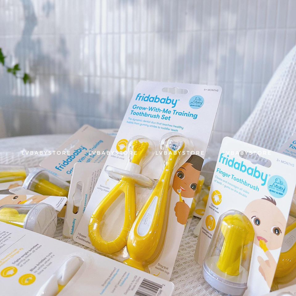 BÀN CHẢI ĐÁNH RĂNG FRIDABABY CHO BÉ 3-6M+