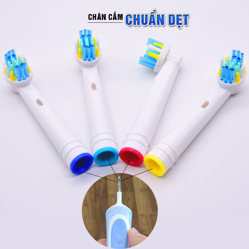 Set bộ 4 đầu bàn chải đánh răng điện Floss Action Minh House cho máy Oral B, EB-25A