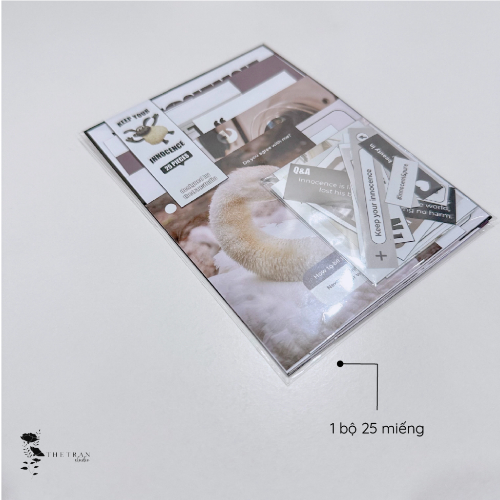 Bộ 25 postcard poster sticker nghệ thuật A6 decor phòng dán tường sổ tay / keep your innocence / thetranstudio