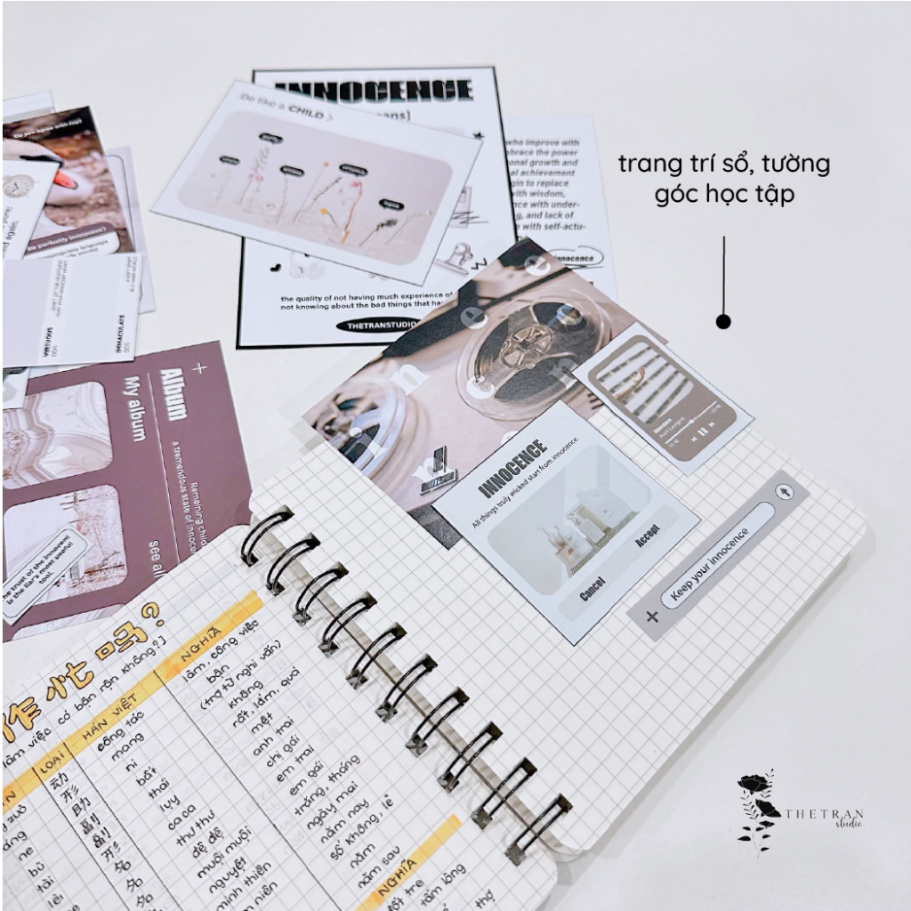 Bộ 25 postcard poster sticker nghệ thuật A6 decor phòng dán tường sổ tay / keep your innocence / thetranstudio