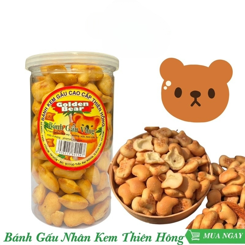 Bánh Gấu Thiên Hồng Hộp 400g Sữa Thơm Ngon Béo Ngậy Mùi Thơm Bơ Sữa Quen Thuộc Đã Ngào Ngạt )