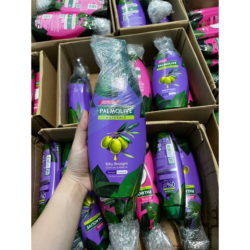 🎁 Dầu gội Palmolive Naturals chiết xuất thiên nhiên Suôn Mượt Óng ả 600ml - MÀU TÍM 🎁