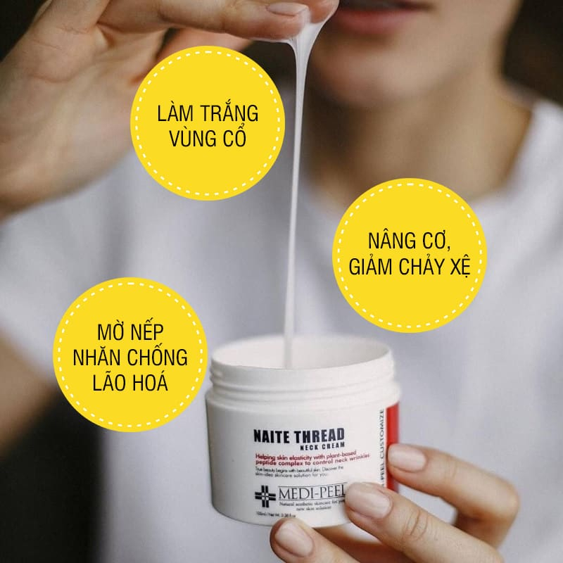Măng tây baby - Kem dưỡng da cổ Medi peel naite thread neck cream