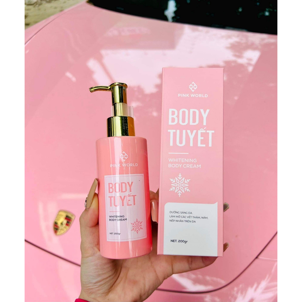 Măng tây baby - Kem body Pink world, trắng da tự nhiên, bật tone không tưởng
