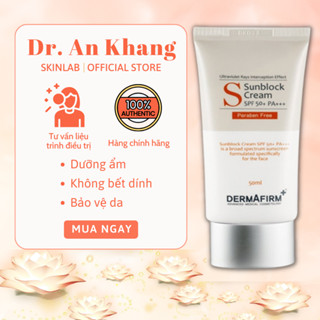 [HÀNG CÔNG TY] KEM CHỐNG NẮNG DERMAFIRM SUNBLOCK SPF 50+ PA+++ cho da khô, dầu, mụn nhạy cảm 50ML