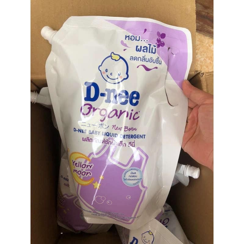 Nước giặt Dnee Thái Lan xịn màu tím, màu xanh da trời loại 1400ml