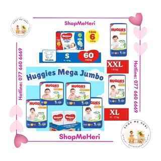 Tả Dán/Quần HUGGIES DRY SUPER JUMBO M76/L68/XL62/XXL56