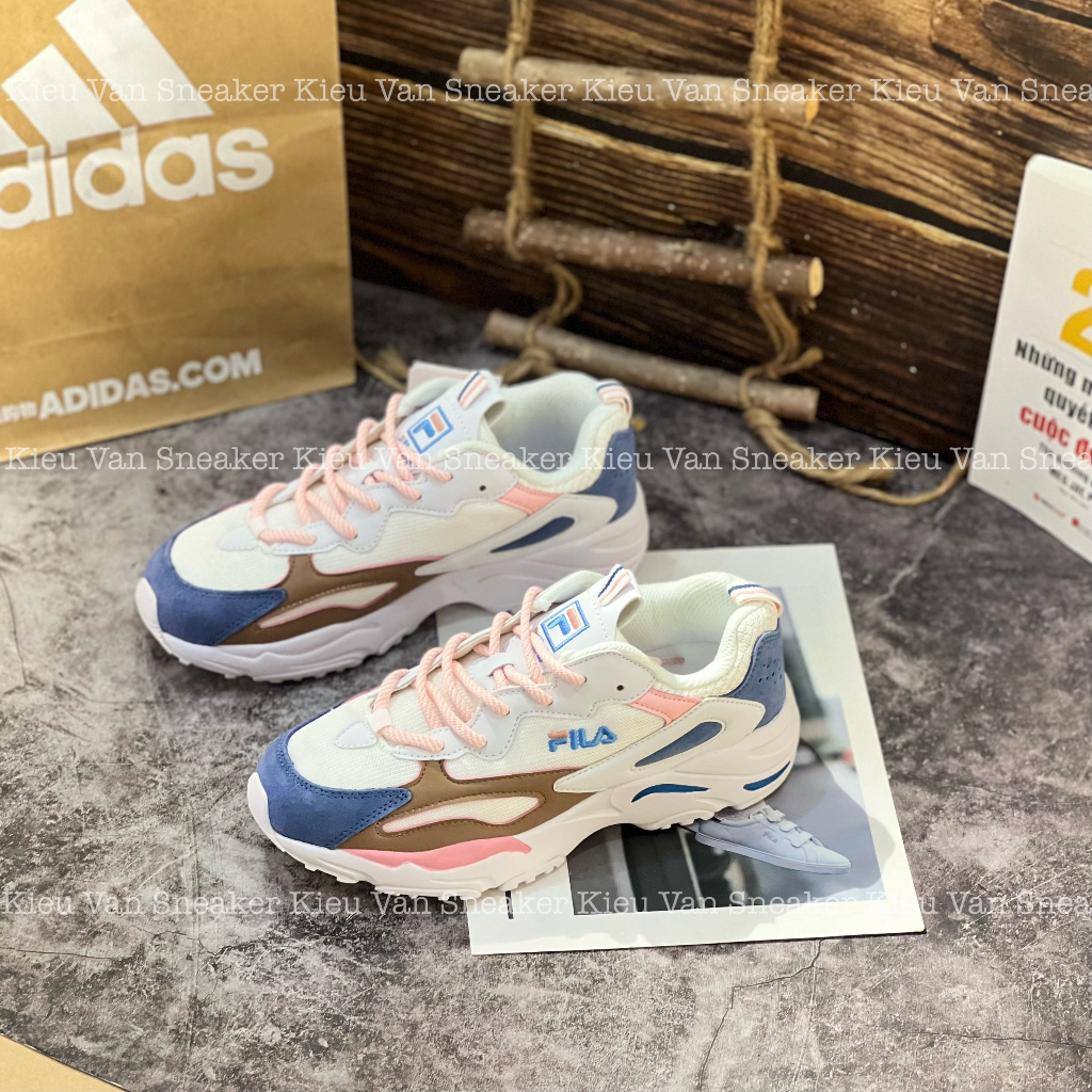 Giày thể thao sneaker FiLa Ray Tracer xanh hồng nữ cao cấp Full box