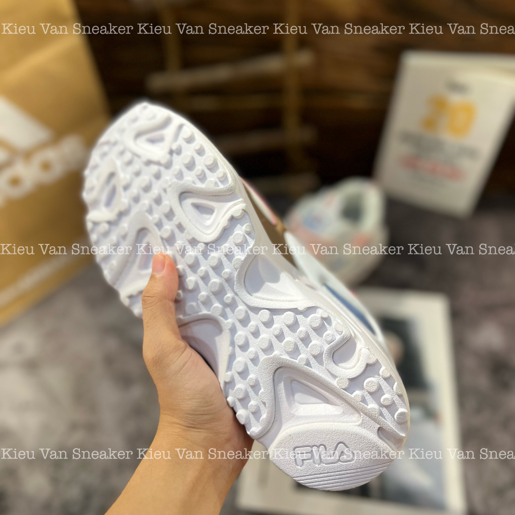 Giày thể thao sneaker FiLa Ray Tracer xanh hồng nữ cao cấp Full box