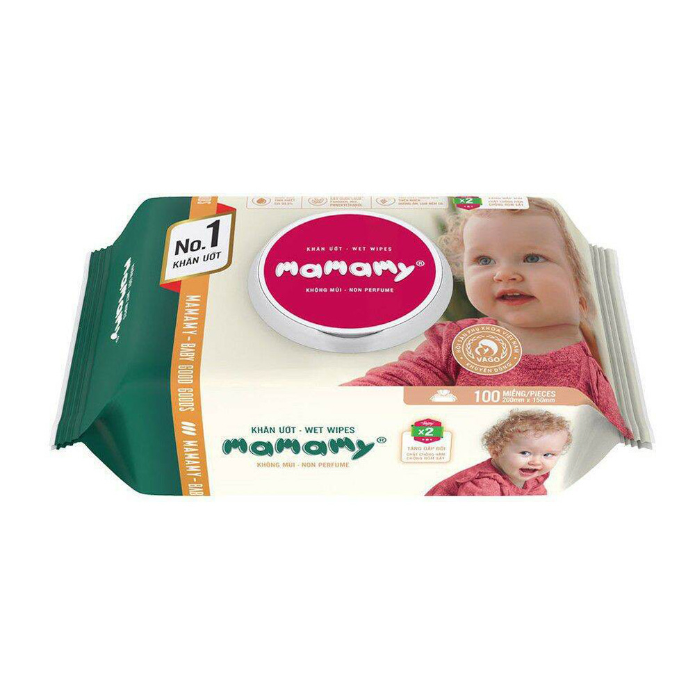 Comboo 3 gói Khăn Giấy Ướt Mamamy Không Mùi - 100 Tờ , dautayshop.vn