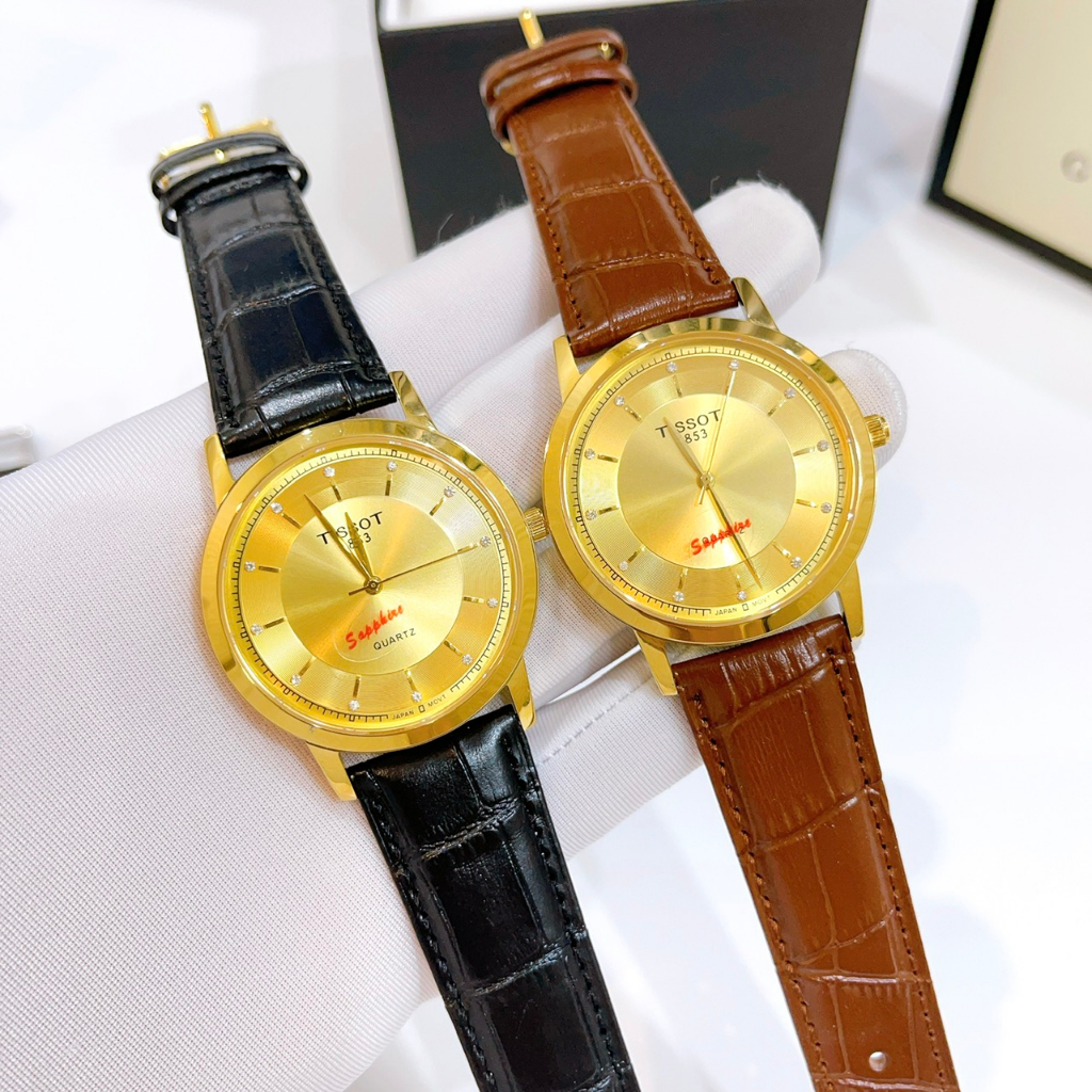 Đồng Hồ Nam T.i.s.s.o Dây Da, Size 39mm, Máy Pin, Kính Khoáng Cứng,Chống Nước Bảo Hành Máy 3 Tháng
