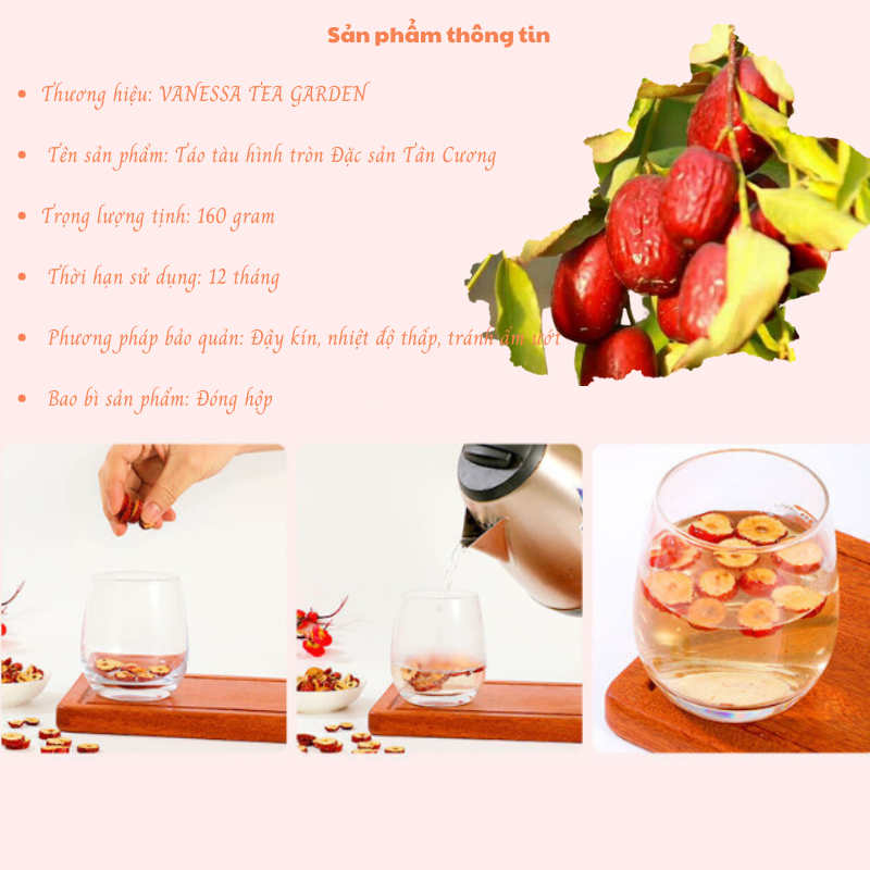 Táo Đỏ Thái Lát Sấy Khô Đặc Sản Tân Cương 160GR
