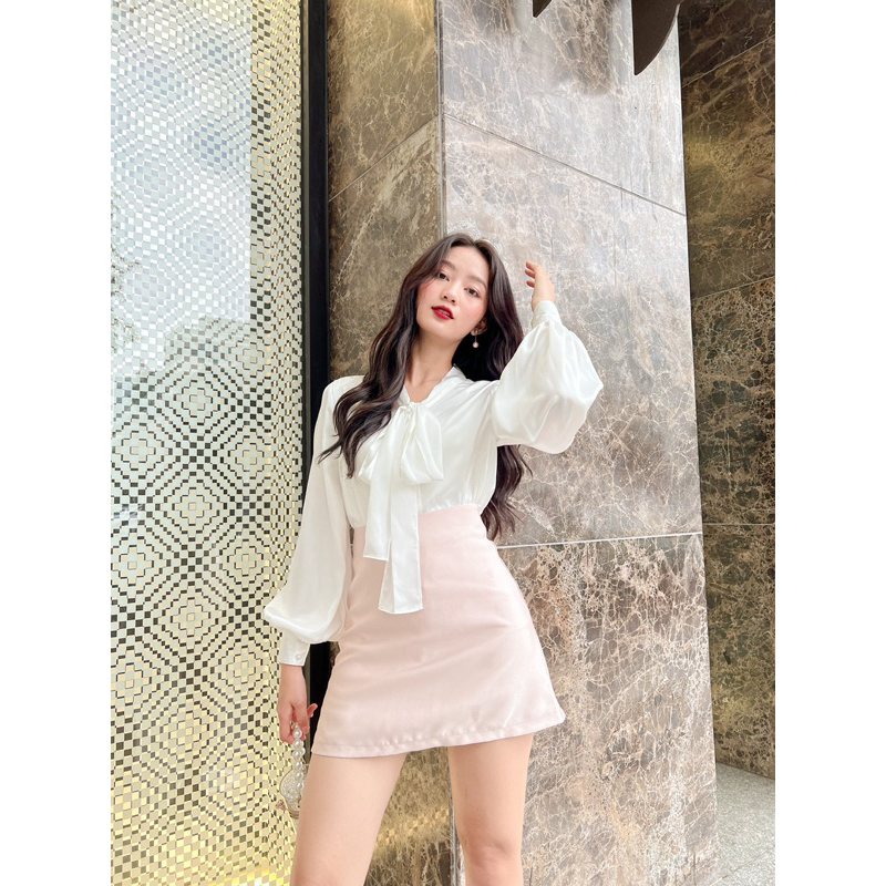 Áo sơ mi lụa tay phồng LUCET Kate Shirt