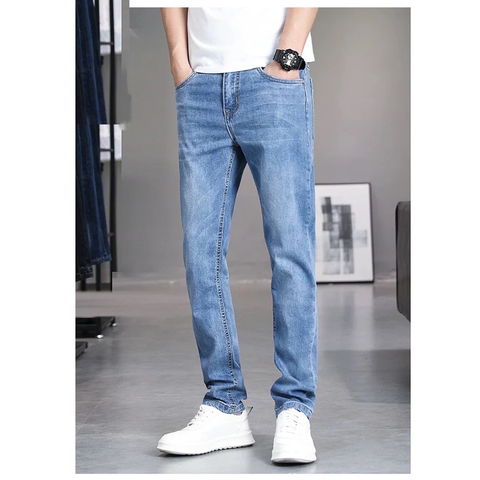 Quần Jeans nam REDTIMISM dáng basic Slim Co Giãn Tốt, Không Bai Xù, Bền Màu, Phom Trẻ Trung