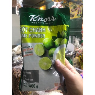 (Mãu mới) Bột chanh và Knorr gói 400g pha nước uống hoặc nguyên liệu nấu ăn