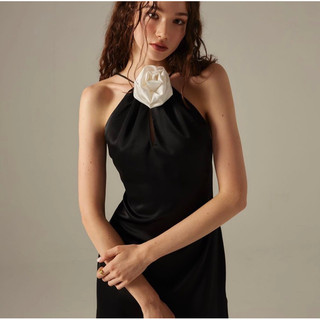 Váy/đầm lụa yếm hoa cao cấp Rosane Dress