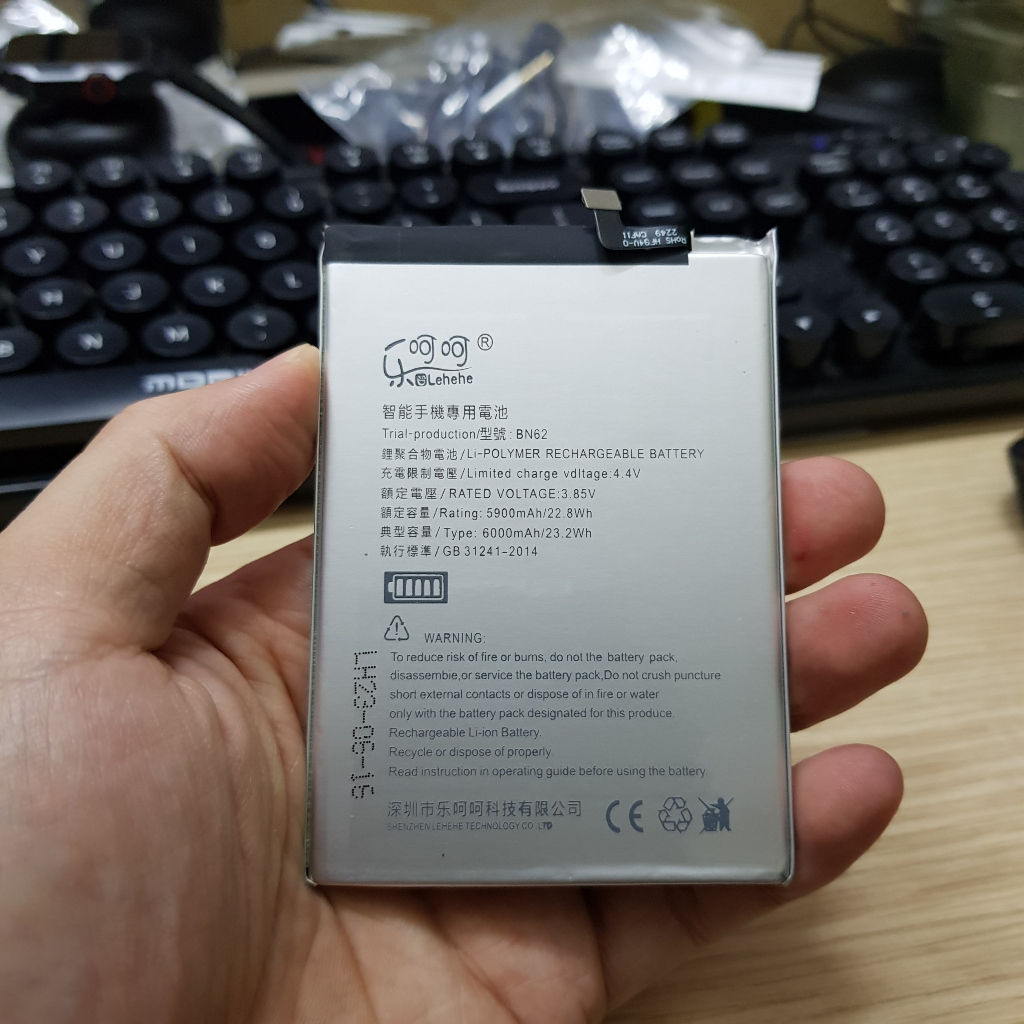 Pin lehehe dành cho Xiaomi redmi note 9 - 4G / 5G / pocco M3 mã BN62, bảo hành 6 tháng