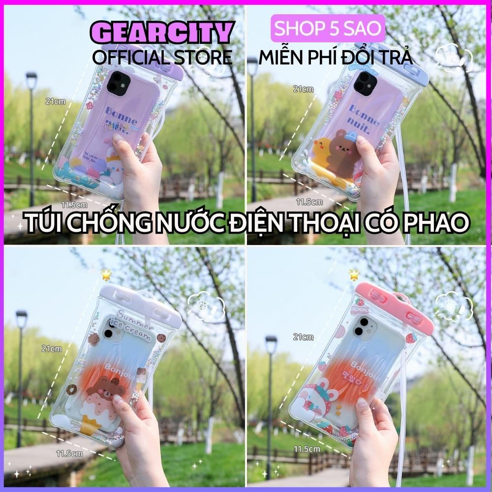 Túi Chống nước Điện Thoại Cao Cấp Có Phao Chống Nước Khi Đi Biển, Đi Bơi An Toàn Hình ảnh Dễ thương Cute - GEARCITY