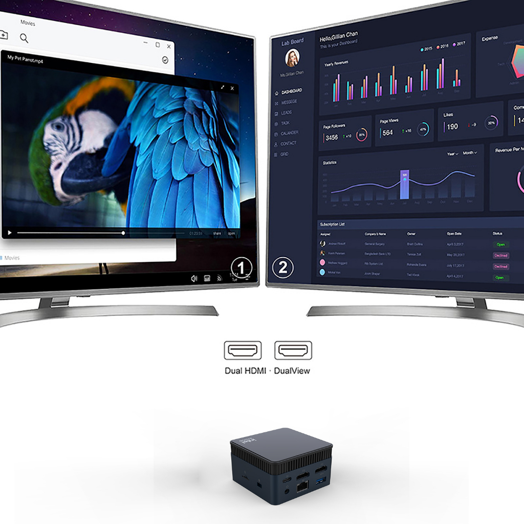 Tiny PC - Intel Alder Lake N100 - 12GB LPDDR5 4800Mhz - 2xHDMI - 3xUSB3.0 - 1xRJ45 1Gbps - 7.2 x 7.2 x 4.5cm | BigBuy360 - bigbuy360.vn