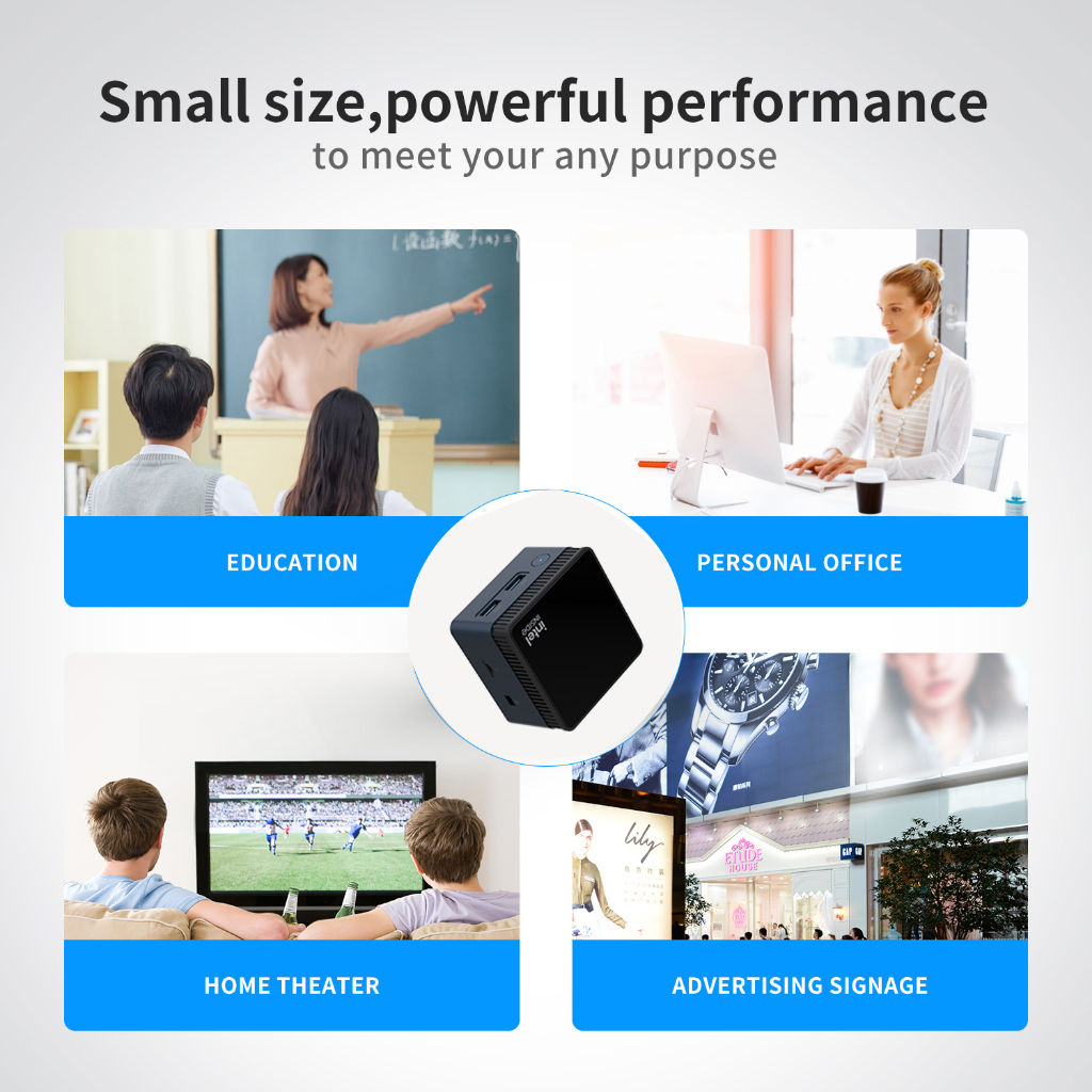 Tiny PC - Intel Alder Lake N100 - 12GB LPDDR5 4800Mhz - 2xHDMI - 3xUSB3.0 - 1xRJ45 1Gbps - 7.2 x 7.2 x 4.5cm | BigBuy360 - bigbuy360.vn