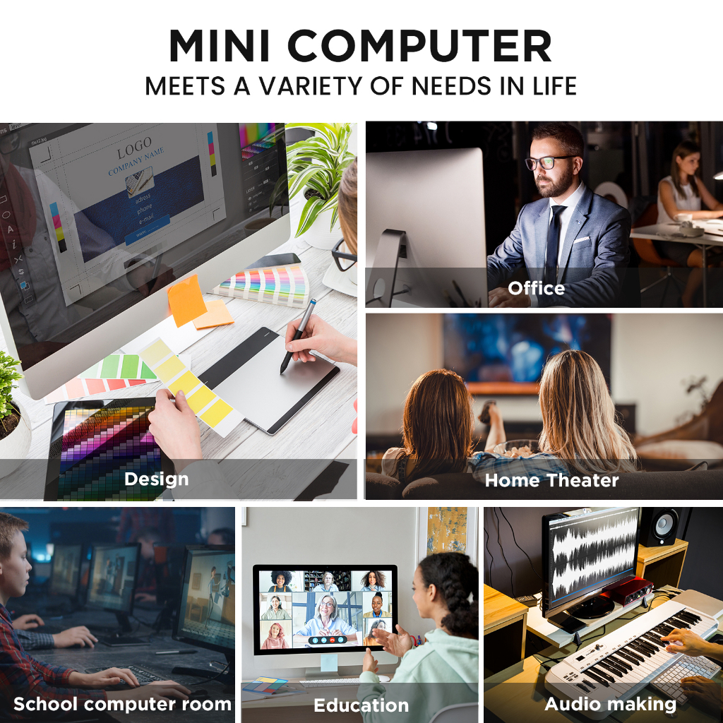 Tiny PC - Intel Alder Lake N100 - 12GB LPDDR5 4800Mhz - 2xHDMI - 3xUSB3.0 - 1xRJ45 1Gbps - 7.2 x 7.2 x 4.5cm | BigBuy360 - bigbuy360.vn