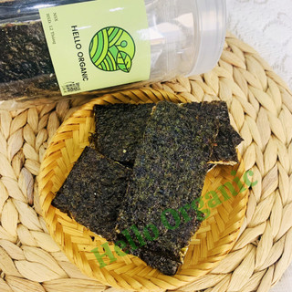 Rong biển kẹp hạt Hello Organic không đường, bánh ăn kiêng hỗ trợ giảm cân bánh hạt dinh dưỡng ngũ cốc bánh healthy thuầ