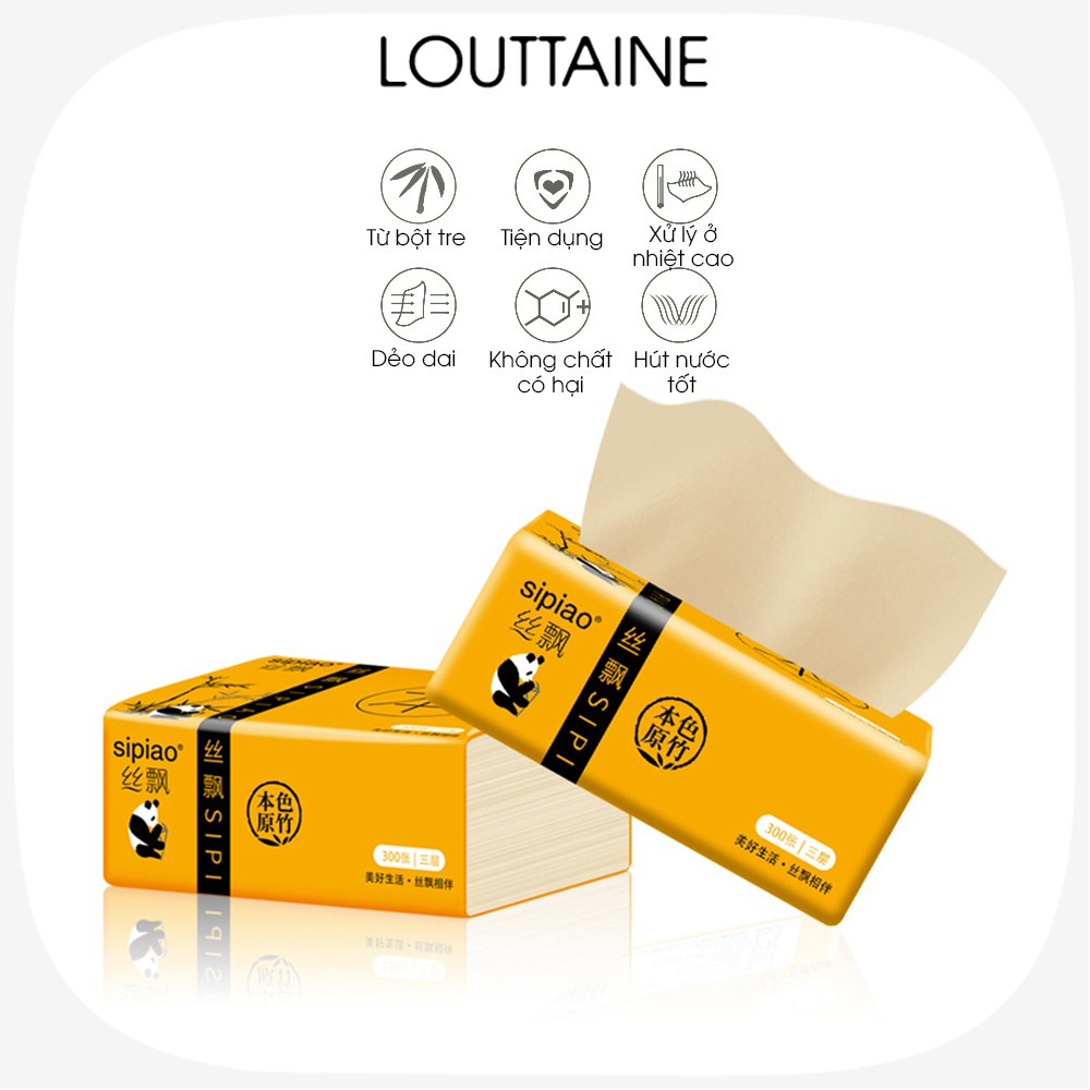 THÙNG 30 GÓI GIẤY ĂN GẤU TRÚC SIPIAO SIÊU DAI MÃ 6021, HÀNG CHÍNH HÃNG 100%