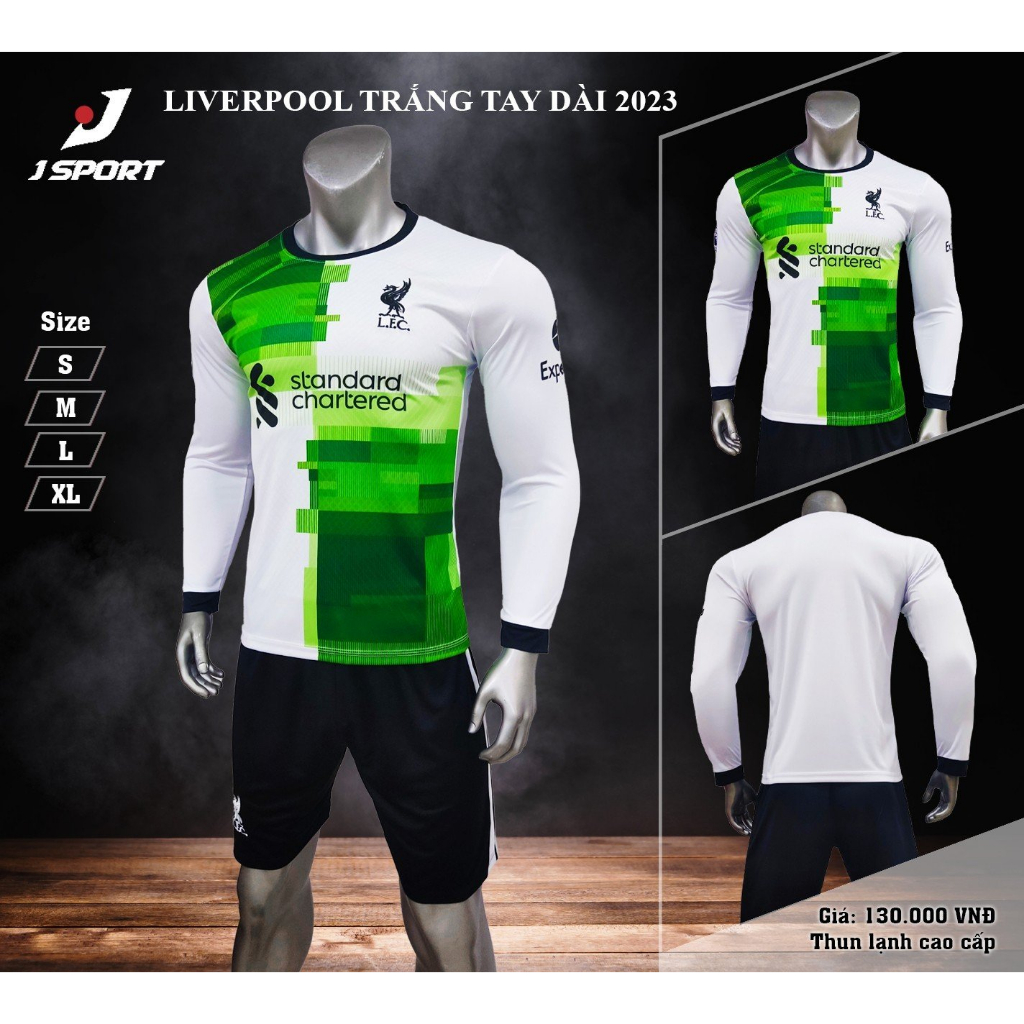 Áo đá banh CLB Liverpool tay dài mới nhất, in tên số theo yêu cầu