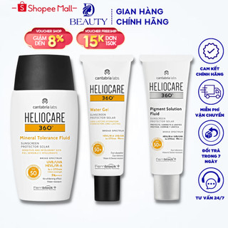 Kem Chống Nắng Heliocare 360 Water Gel Spf50+ 50ml Chính Hãng Cho Da Thường, Hỗ Hợp Và Da Dầu