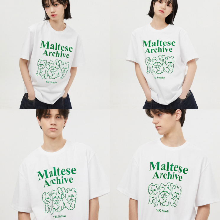 Áo thun WAIKEI Maltese Archive Line Graphic Half Sleeve T-Shirts