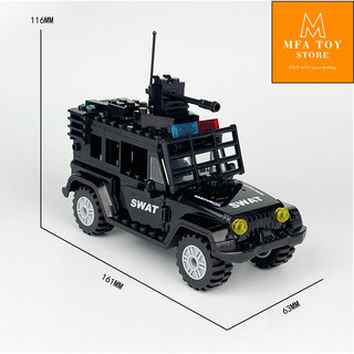 Đồ chơi lắp ráp swat army , mô hình đồ chơi lắp ráp - Xe chống bảo động X006