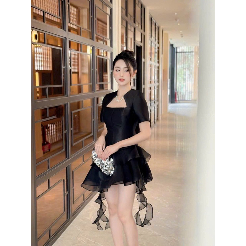 ĐẦM CHIẾT EO CỔ ĐÁ THIẾT KẾ BIGSIZE