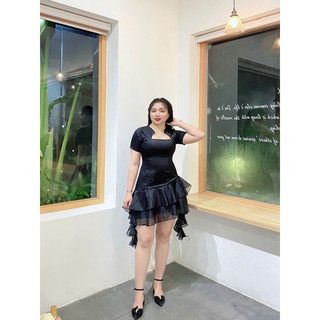 ĐẦM CHIẾT EO CỔ ĐÁ THIẾT KẾ BIGSIZE