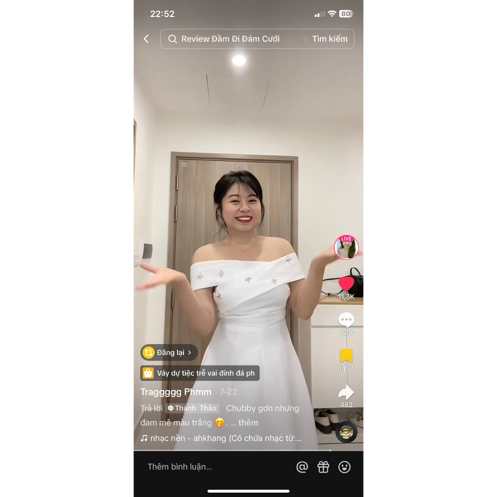 Váy dự tiệc trễ vai đính đá phối chéo siêu xinh Lalita có bigsize hai màu đen, trắng