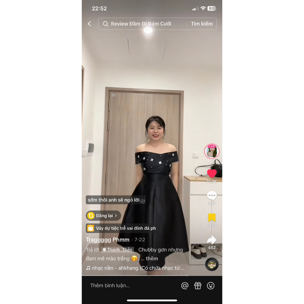 Váy dự tiệc trễ vai đính đá phối chéo siêu xinh Lalita có bigsize hai màu đen, trắng