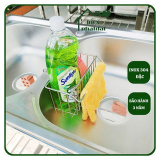 Rổ để chai nước rửa chén Inox 304 PHÁT ĐẠT, giá đựng đồ rửa chén (SP100)